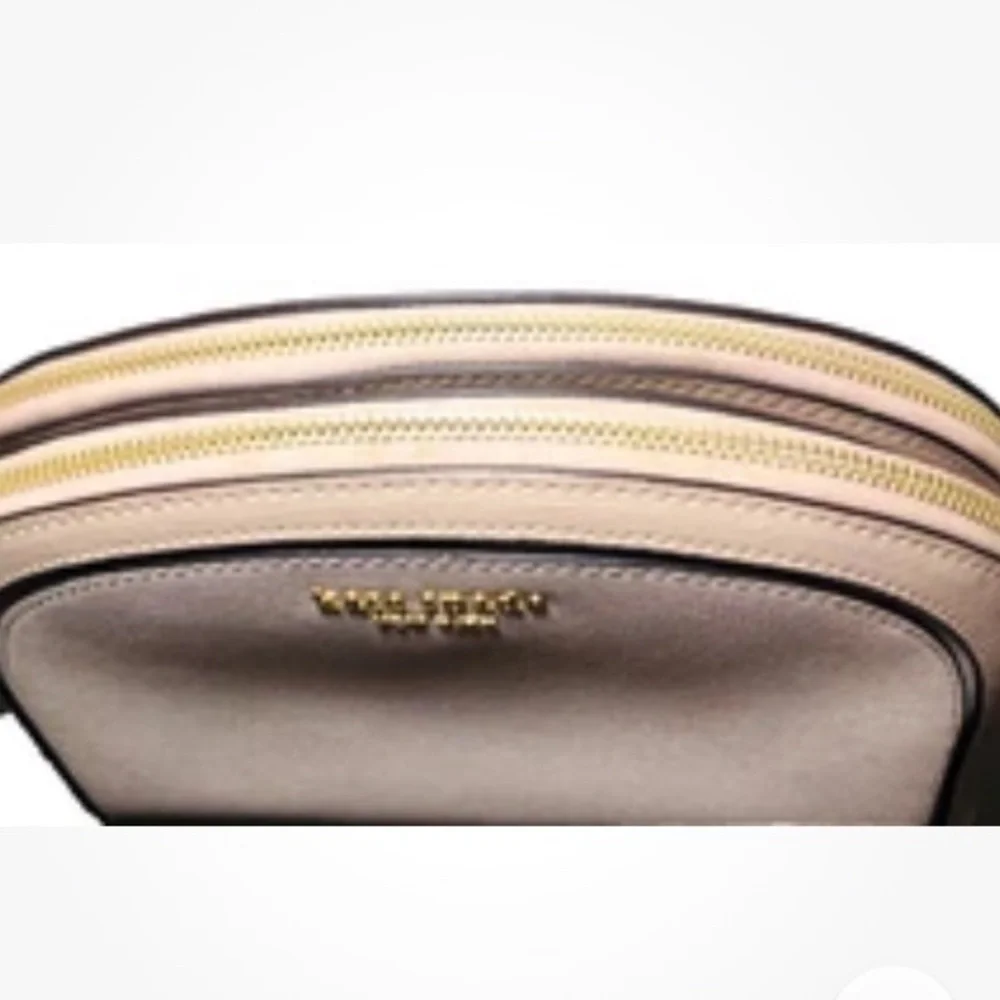 kate spade Tan and Cream Leather Round Crossbody Bag
